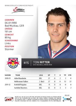 2012-13 Playercards (DEL) #DEL-242 Toni Ritter Back