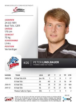 2012-13 Playercards (DEL) #DEL-252 Peter Lindlbauer Back
