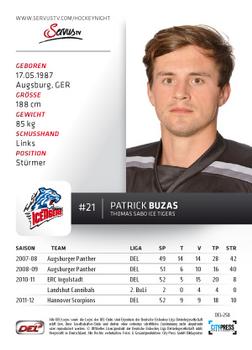 2012-13 Playercards (DEL) #DEL-258 Patrick Buzas Back