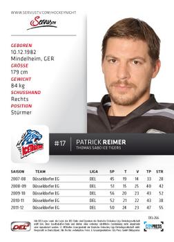 2012-13 Playercards (DEL) #DEL-266 Patrick Reimer Back