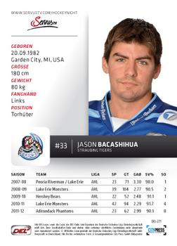 2012-13 Playercards (DEL) #DEL-271 Jason Bacashihua Back