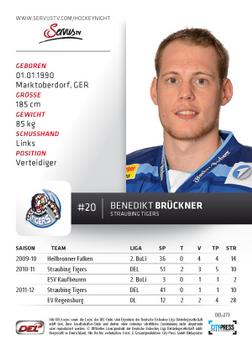 2012-13 Playercards (DEL) #DEL-273 Benedikt Bruckner Back