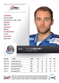2012-13 Playercards (DEL) #DEL-281 Tyler Beechey Back