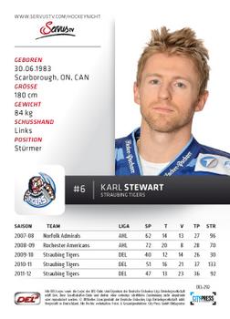 2012-13 Playercards (DEL) #DEL-292 Karl Stewart Back