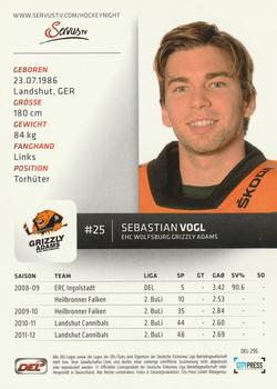 2012-13 Playercards (DEL) #DEL-296 Sebastian Vogl Back