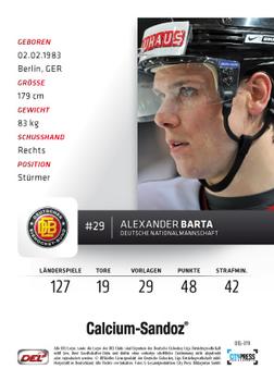 2012-13 Playercards (DEL) #DEL-319 Alexander Barta Back