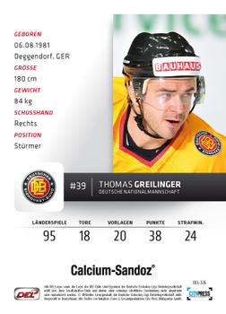 2012-13 Playercards (DEL) #DEL-326 Thomas Greilinger Back