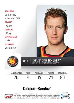 2012-13 Playercards (DEL) #DEL-339 Christoph Schubert Back