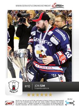 2012-13 Playercards (DEL) #DEL-362 Jon Sim Back