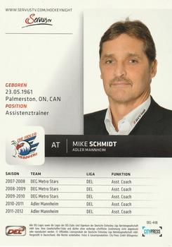 2012-13 Playercards (DEL) #DEL-448 Mike Schmidt Back