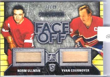 2015 Leaf In The Game Stickwork - Faceoff #FO-04 Norm Ullman / Yvan Cournoyer Front