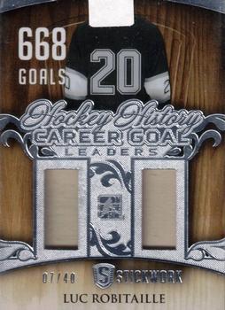 2015 Leaf In The Game Stickwork - Hockey History Goal Leaders #HHG-11 Luc Robitaille Front