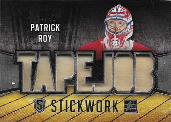 2015 Leaf In The Game Stickwork - Tape Job #TJ-08 Patrick Roy Front