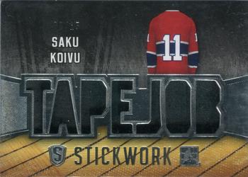 2015 Leaf In The Game Stickwork - Tape Job #TJ-09 Saku Koivu Front
