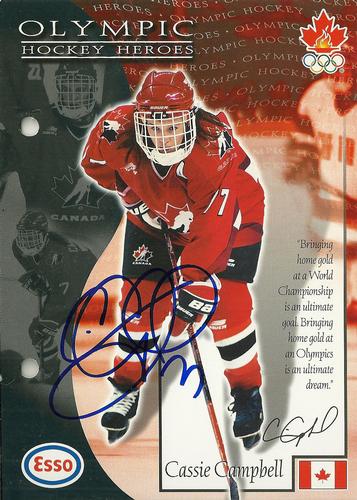 1997 Esso Olympic Hockey Heroes - Autograph Sheets #A-59 Cassie Campbell Front