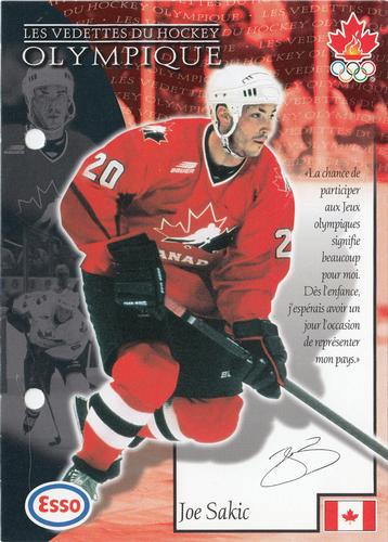 1997 Esso Olympic Hockey Heroes French #7 Joe Sakic Front