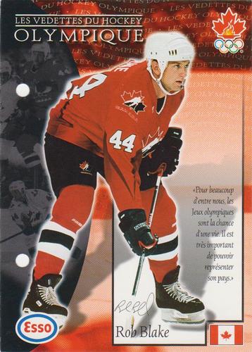 1997 Esso Olympic Hockey Heroes French #16 Rob Blake Front