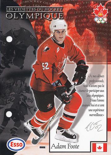 1997 Esso Olympic Hockey Heroes French #21 Adam Foote Front