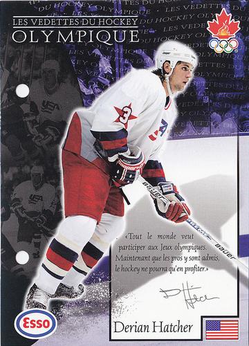 1997 Esso Olympic Hockey Heroes French #32 Derian Hatcher Front