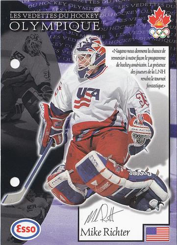 1997 Esso Olympic Hockey Heroes French #33 Mike Richter Front