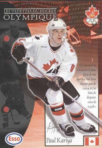 1997 Esso Olympic Hockey Heroes French #9 Paul Kariya Front