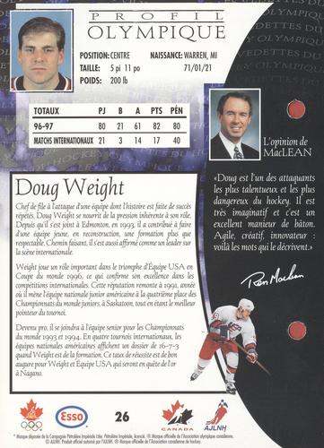 1997 Esso Olympic Hockey Heroes French #26 Doug Weight Back