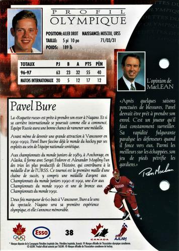 1997 Esso Olympic Hockey Heroes French #38 Pavel Bure Back
