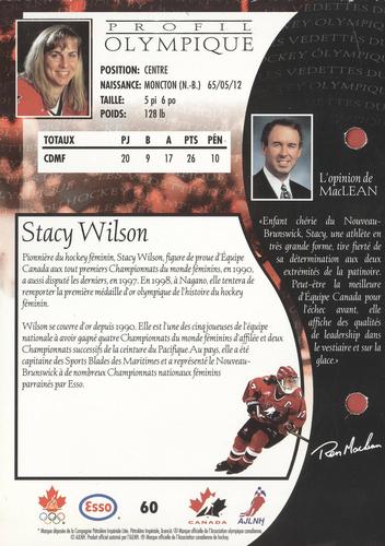 1997 Esso Olympic Hockey Heroes French #60 Stacy Wilson Back