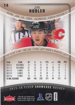 2015-16 Fleer Showcase #14 Jiri Hudler Back