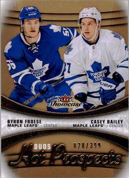 2015-16 Fleer Showcase #120 Byron Froese / Casey Bailey Front