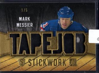 2015 Leaf In The Game Stickwork - Tape Job Gold #TJ-07 Mark Messier Front