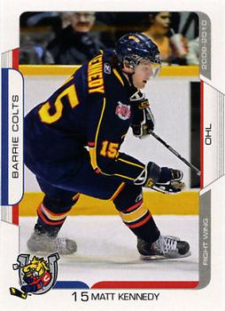 2009-10 Extreme Barrie Colts (OHL) #12 Matt Kennedy Front