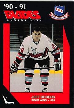 1990-91 Kansas City Blades (IHL) #2 Jeff Odgers Front