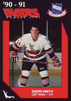 1990-91 Kansas City Blades (IHL) #8 Darin Smith Front