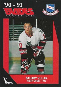 1990-91 Kansas City Blades (IHL) #9 Stu Kulak Front