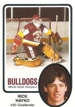 1985-86 Minnesota-Duluth Bulldogs (NCAA) #9 Rick Hayko Front