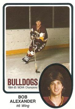 1985-86 Minnesota-Duluth Bulldogs (NCAA) #19 Bob Alexander Front