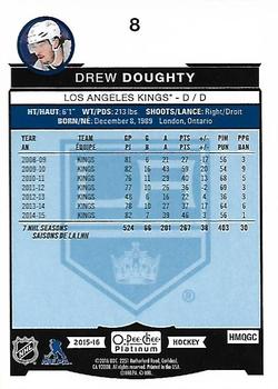 2015-16 O-Pee-Chee Platinum #8 Drew Doughty Back