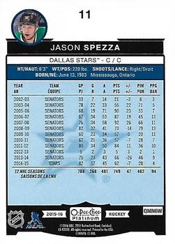 2015-16 O-Pee-Chee Platinum #11 Jason Spezza Back