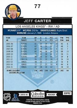 2015-16 O-Pee-Chee Platinum #77 Jeff Carter Back
