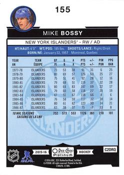 2015-16 O-Pee-Chee Platinum #155 Mike Bossy Back