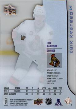 2015-16 Upper Deck Ice #5 Erik Karlsson Back