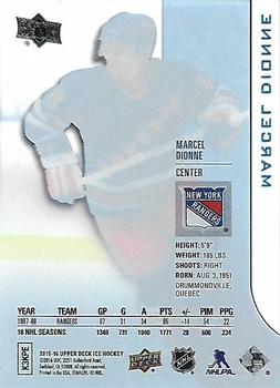 2015-16 Upper Deck Ice #89 Marcel Dionne Back