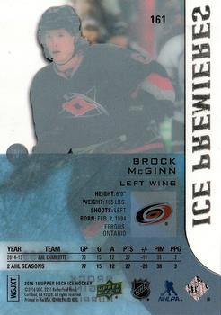 2015-16 Upper Deck Ice #161 Brock McGinn Back