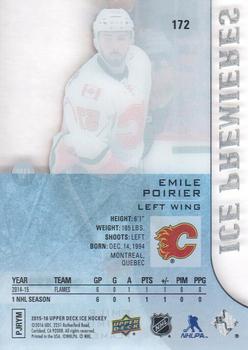 2015-16 Upper Deck Ice #172 Emile Poirier Back