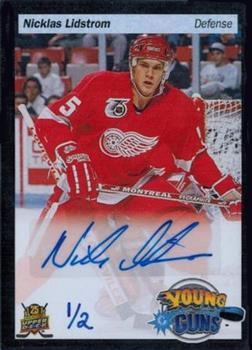 2014-15 Upper Deck - 25th Anniversary Young Guns Tribute Priority Signings Exclusive Spring Expo #PS-NL Nicklas Lidstrom Front