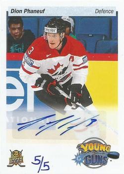 2014-15 Upper Deck - 25th Anniversary Young Guns Tribute Priority Signings Spring Expo #PS-DP Dion Phaneuf Front