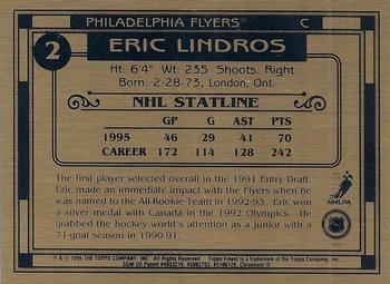1994-96 Finest Bronze #2 Eric Lindros Back