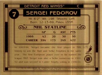 1994-96 Finest Bronze #7 Sergei Fedorov Back
