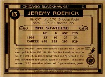1994-96 Finest Bronze #13 Jeremy Roenick Back